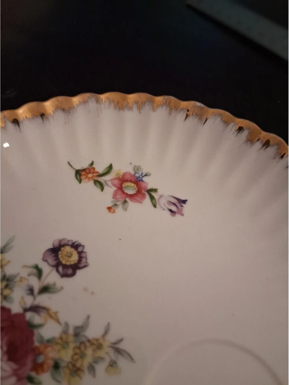 Vintage Floral Porcelain Tea Cup Saucer Plate Made in Japan